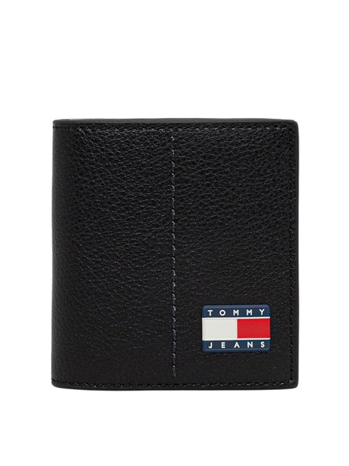 Porafoglio nero in pelle riciclata Tommy Jeans | AM0AM13698BDS